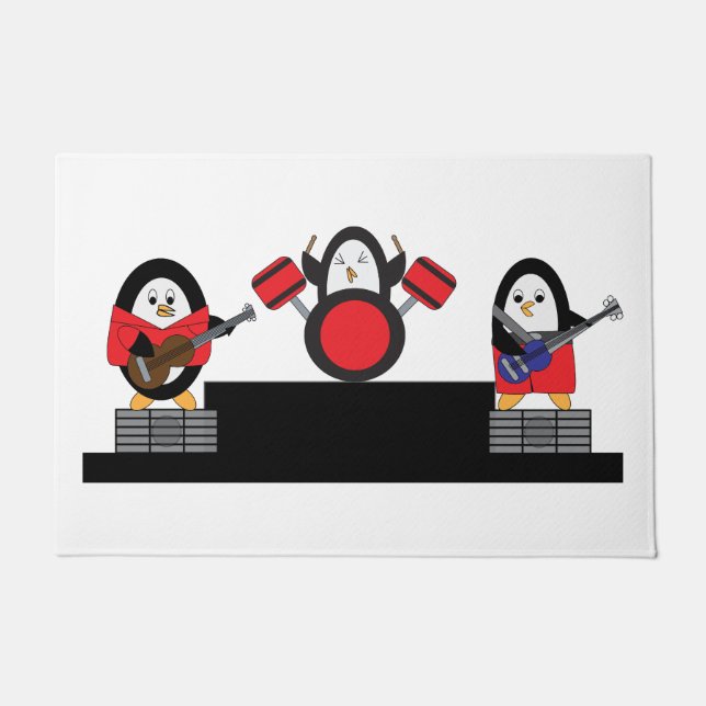 Penguins Music Band Rock en Roll Deurmat (Voorkant)