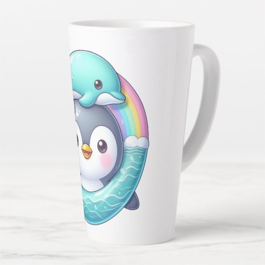 Penguin's Ocean Adventure Latte Mok (Rechterhoek)