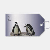 Penguins Pack met cadeautjes Labels Cadeaulabel (Voorkant (Horizontaal))