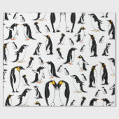 Penguins Pattern Cadeaupapier (Vlak)
