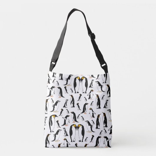 Penguins Pattern Crossbody Tas (Achterkant)