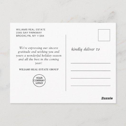 Penguins Red Scarf kerst Corporate Greeting Briefkaart (Achterkant)