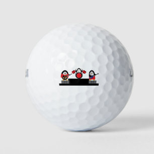 Penguins Rock en Roll Band Musicians Cute Golfballen