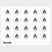 Penguins Rock. Ronde Sticker (Vel)