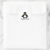 Penguins Rock. Ronde Sticker (Tas)