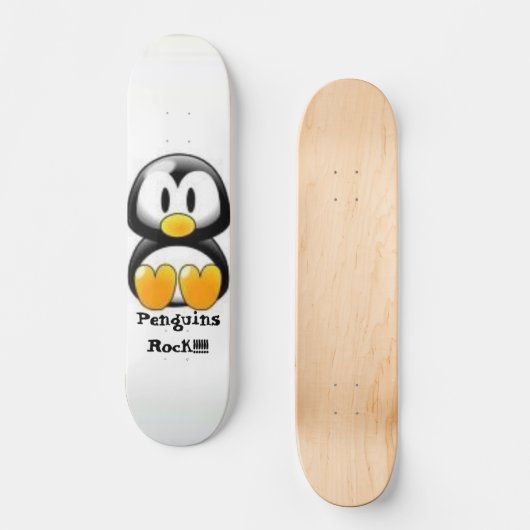 Penguins Rock!!!! Skateboard (Voorkant)