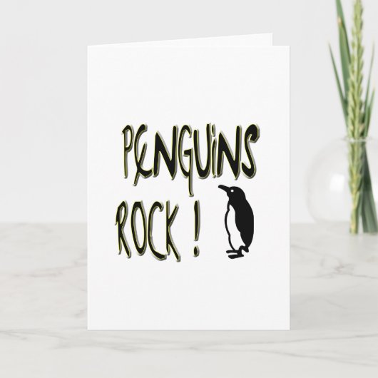 Penguins Rock. Wenskaart Kaart (Voorkant)