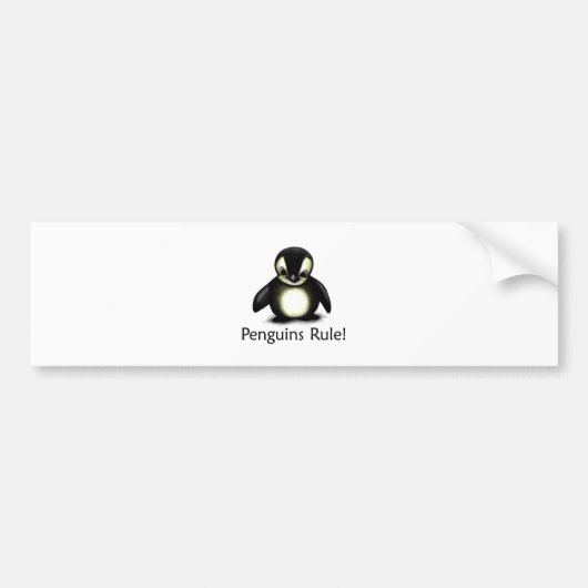 Penguins Rule! Bumpersticker (Voorkant)