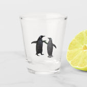 Penguins shot glass glas (Voorkant)
