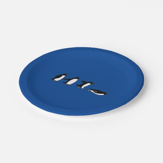 Penguins Sliding Papieren Bordje (Gekanteld)