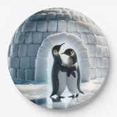 Penguins Slow Dancing beroemd gemaakt door Igloo Papieren Bordje (Voorkant)