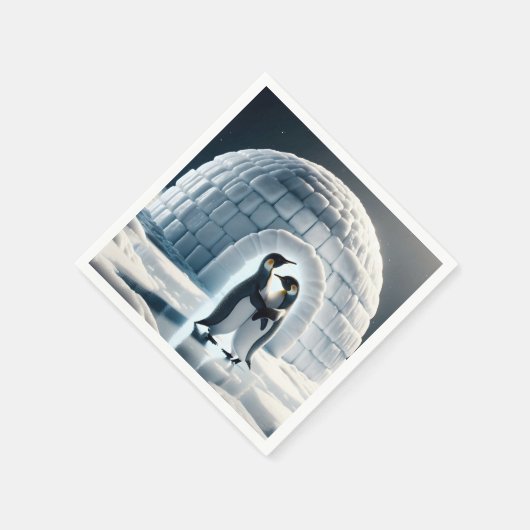 Penguins Slow Dancing beroemd gemaakt door Igloo Servet (Hoek)