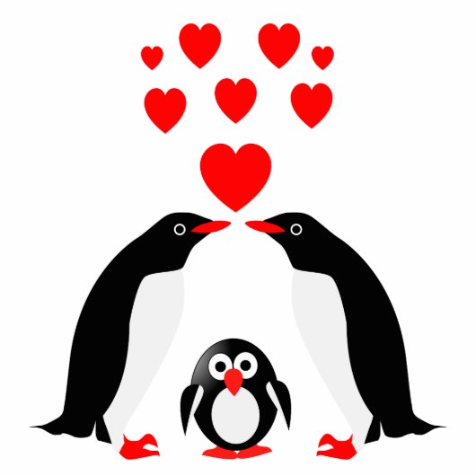 Penguins Staand Fotobeeldje (Voorkant)