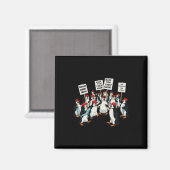 Penguins Tegen Tarief Grappig Penguin Anti-tarief Magneet (Voorkant / Achterkant)