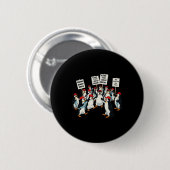 Penguins Tegen Tarief Grappig Penguin Anti-tarief Ronde Button 5,7 Cm (Voorkant /achterkant)