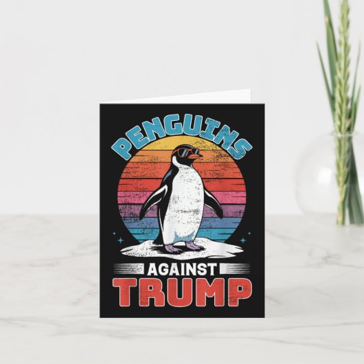 Penguins tegen Trump pinguïn flipt anti-TR op Kaart (Voorkant)