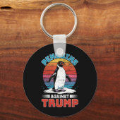 Penguins tegen Trump pinguïn flipt anti-TR op Sleutelhanger (Voorkant)
