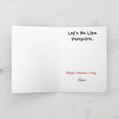 Penguins Valentijnsdag Card Kaart (Binnen)