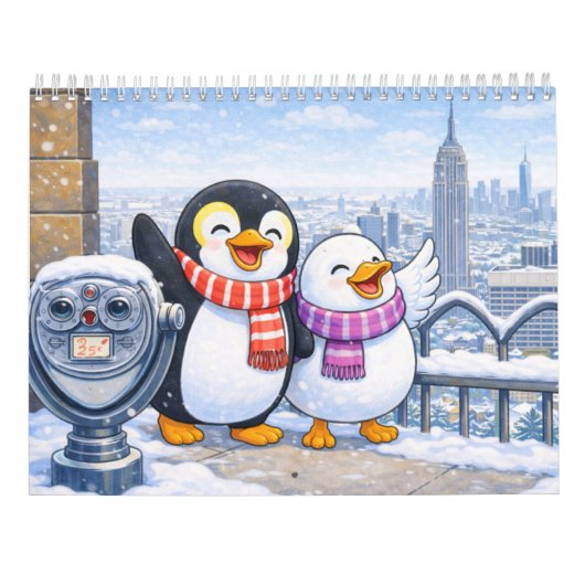 Penguin's Visit to NYC Kalender (Achterkant)