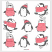 Penguins Winter Cute Snow Birds Sticker (Vel)