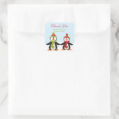 Penguins Winter Wonderland Birthday Sticker (Tas)