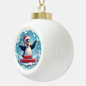 Penguin's Winter Wonderland" - Schattige Kerstfees Keramische Bal Ornament (Rechts)