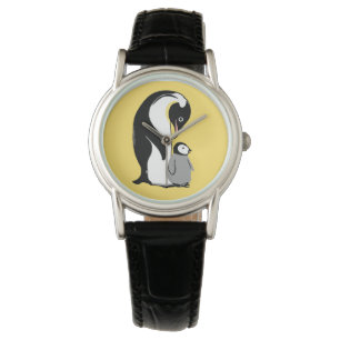Penguins Yellow en Black Wristwatch Horloge