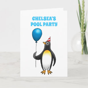 Penguins Zomer Zwembad Feest Verjaardag