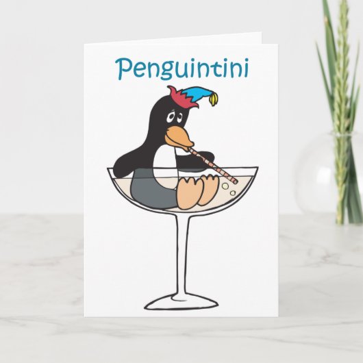 penguintini feestdagen kaart (Voorkant)