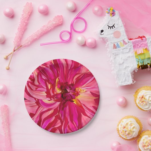 Penhill Dark Monarch dahlia borden Papieren Bordje (Feest)