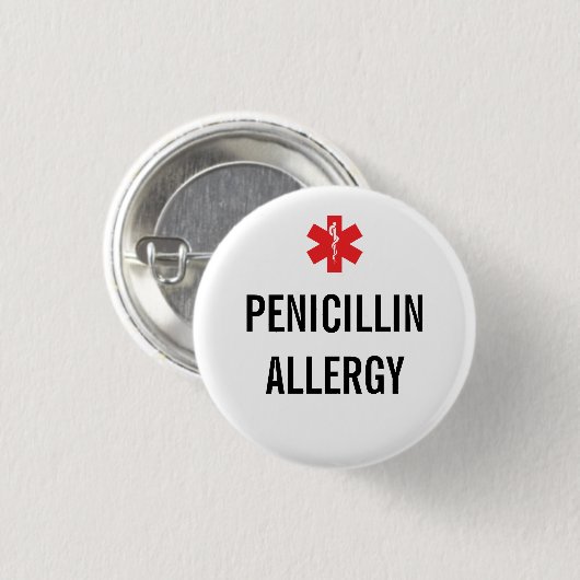 Penicillin Allergy Alert Button (Voorkant /achterkant)