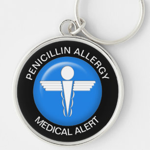 Penicillin Allergy Medical Alert - Button Sleutelh Sleutelhanger