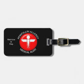 Penicillin Allergy Medical Alert Luggage Tag Bagagelabel (Voorkant horizontaal)