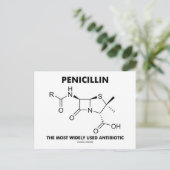 Penicillin most Widely used antibiotic (Chemistry) Briefkaart (Staand voorkant)