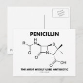 Penicillin most Widely used antibiotic (Chemistry) Briefkaart (Voorkant / Achterkant)