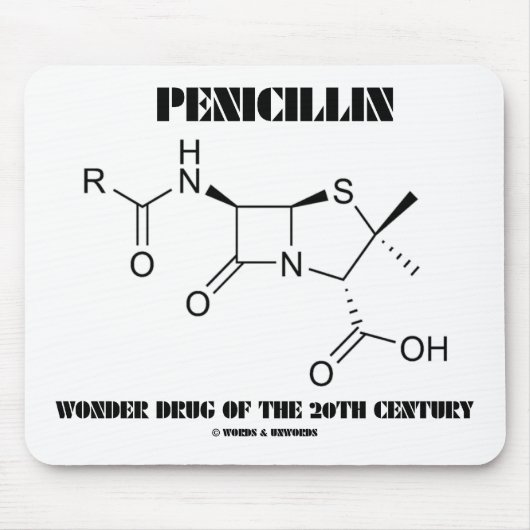 Penicillin Wonder Drug uit de 20e eeuw Muismat (Voorkant)