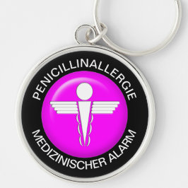 PENICILLINALLERGI Medische waarschuwing - Button S Sleutelhanger