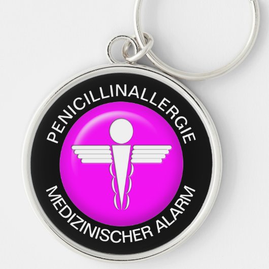 PENICILLINALLERGI Medische waarschuwing - Button S Sleutelhanger (Voorkant)
