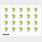 Penida eiland kaart ronde sticker (Vel)
