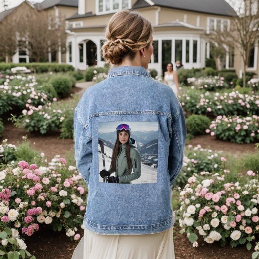 Penim jas vrouwen se denim jacket (Huwelijk Achterkant)