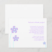 Penina Bat Mitzvah-projectkaart Informatiekaartje (Voorkant / Achterkant)