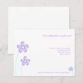 Penina Bat Mitzvah Reception Card Kaart (Voorkant / Achterkant)