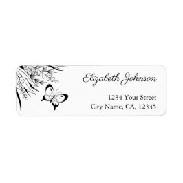 Penink Butterfly Foliage Return Address Labels