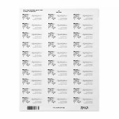 Penink Butterfly Foliage Return Address Labels (Full Sheet)