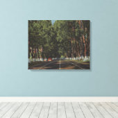 Peninsula Highway US 101 El Camino Real Uitzicht Canvas Afdruk (Insitu (Houten vloer))