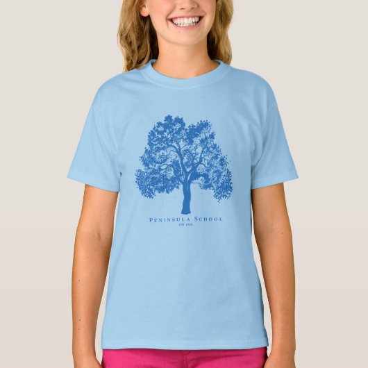 Peninsula Kinder korte mouw blauw T-shirt (Voorkant)