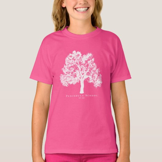 Peninsula Kinder Korte Mouw Roze T-shirt (Voorkant)