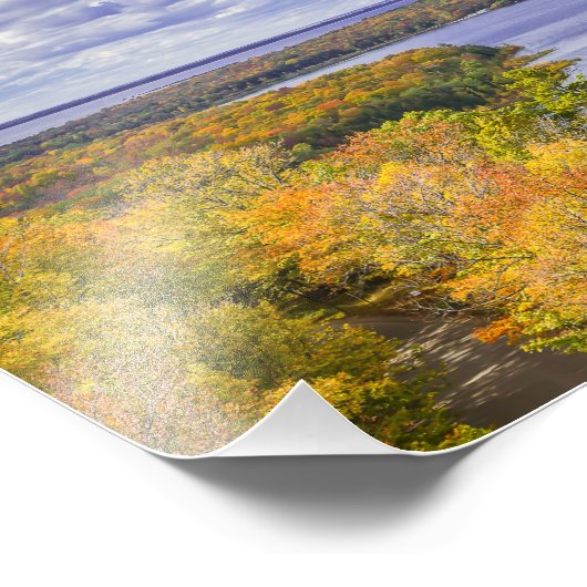 Peninsula State Park Tower, WI - Uitzicht in Herfs Foto Afdruk (Hoek)