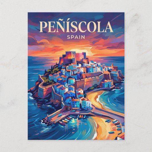 Peñíscola Spanje Briefkaart (Voorkant)