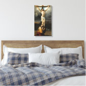 Penitent Magdalene aan de voet van het kruis Canvas Afdruk (Insitu (Slaapkamer))